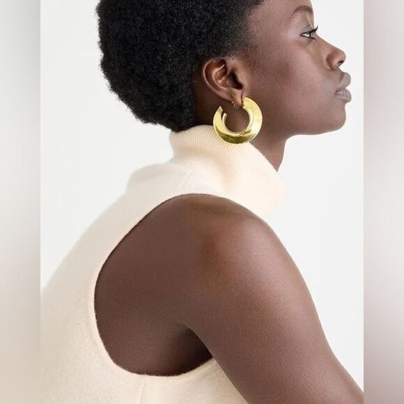 NWT J CREW Cashmere mockneck sweater shell in cream - Picture 3 of 8